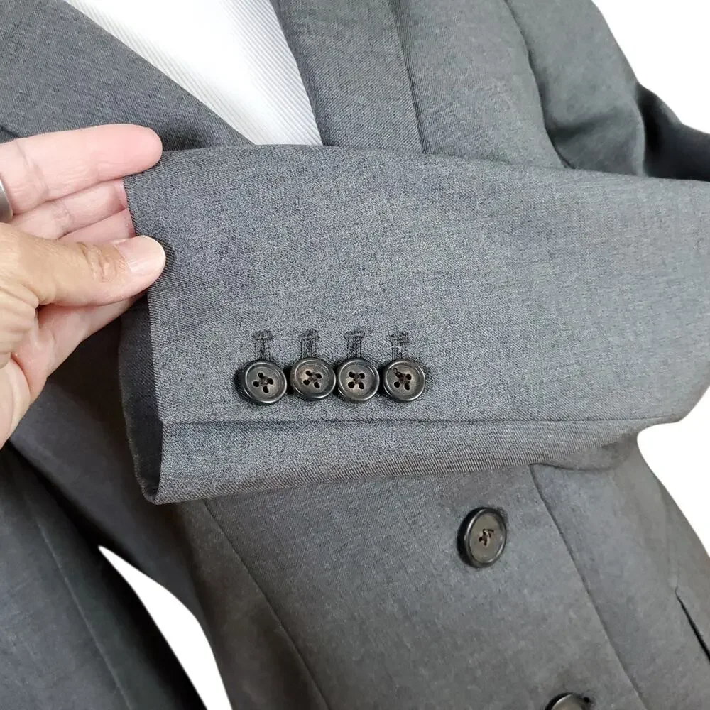 J. Crew Gray Preppy Ivy League Blazer Jacket Super 120s 100% Wool 23346 Sz 2